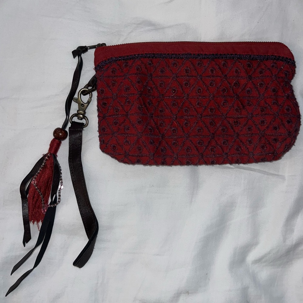 American Eagle pouch with tassel & embroidery